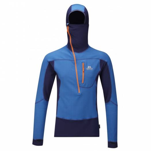 25791_M322 Light Ocean Also cool: The Mountain Equipment Eclipse hoody is one of my favorite mid-layers. The integrated balaclava-like hoodie has an offset zipper that makes it incredibly comfy. This year they've updated it with new Polartec fabric that is warmer and lighter.