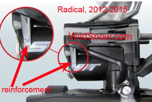 Radical binding 2012-2015 version is identified by this reinforcement rib on rear plastic housing. Radical binding 2012-2015 version is identified by this reinforcement rib on rear plastic housing.