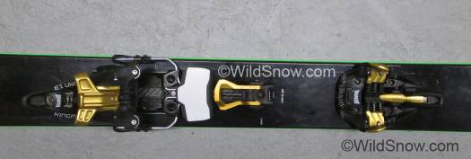 For the record, Marker Kingpin ski touring binding, mounted.