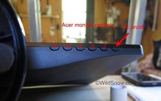Acer display monitor control buttons. Acer display monitor control buttons.