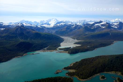 The flight from Juneau, down the coastline to Vancouver, Canada is some of the most spectacular scenery -- glaciers, jagged peaks, islands and so many colors of water.