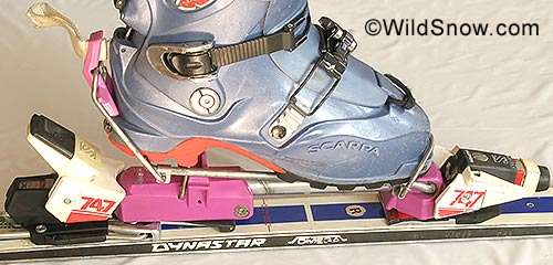 Secura-Fix backcountry ski binding touring adapter.