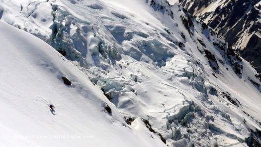 Our massive corn run down the Freshfield Glacier.