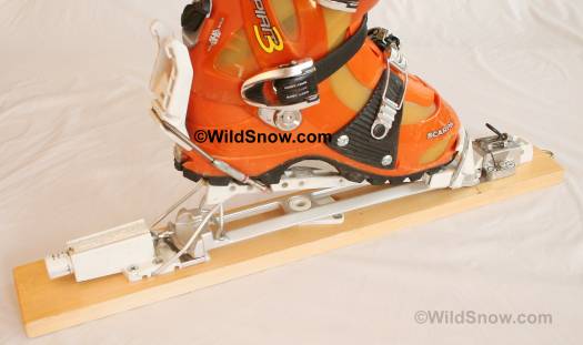 Fritschi FT88 in touring mode with heel lift. Click image to enlarge. Fritschi FT88 in touring mode with heel lift. Click image to enlarge.