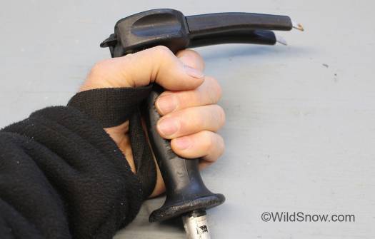 Gipron self arrest grip was made in Italy, innovative in that the blade was removable. Gipron self arrest grip was made in Italy, innovative in that the blade was removable.