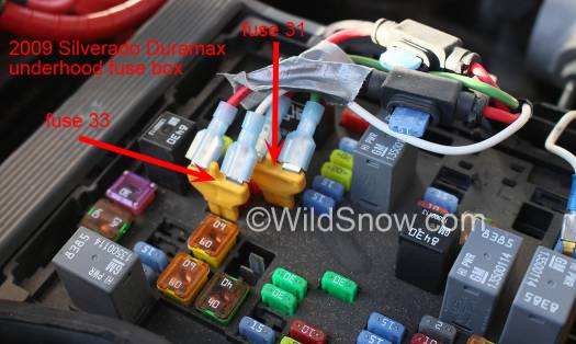 Underhood fuse box, DRL manual switch mod on 2009 Silverado. Underhood fuse box, DRL manual switch mod on 2009 Silverado.