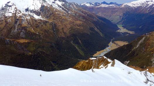 The weather was holding and the snow was in excellent condition as we skinned up.