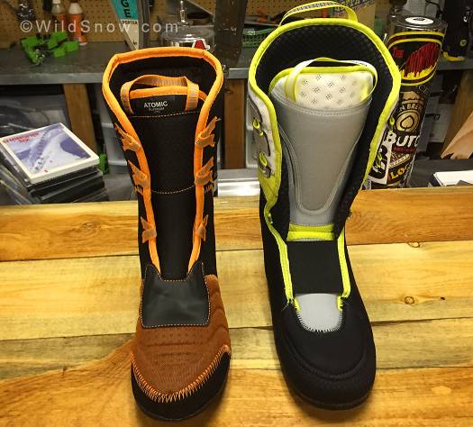 Liner comparison. Notice the ventilation holes on the orange Carbon Light against the added girth for warmth on the MTN Explore. Notice the ventilation holes on the orange Carbon Light compared with the added girth for warmth on the MTN Explore.