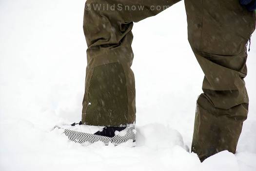 Here is the thicker Cordura Nylon fabric that is meant to provide extra durability around the boot cuffs. I would like to see a similar durability higher up the shin for added protection. Here is the thicker Cordura Nylon fabric that is meant to provide extra durability around the boot cuffs. I would like to see a similar durability higher up the shin for added protection.