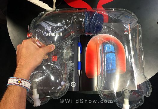 This small scale model of the balloon shows the internal separation of the balloon’s chambers. Part of this was to skirt around the patent that ABS has for dual balloons. The other benefits are in redundancy in case of puncture and absorbing impact. This small scale model of the balloon shows the internal separation of the balloon’s chambers. Part of this was to skirt around the patent that ABS has for dual balloons. The other benefits are in redundancy in case of puncture and absorbing impact.