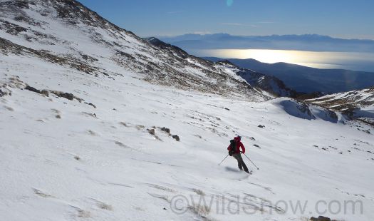 Louie at Parnassos. You can access a large area of ski touring terrain by riding a modern gondola. Louie at Parnassos. You can access a large area of ski touring terrain by riding a modern gondola.