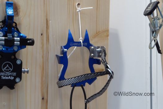 Remember the Dynafit TLT-7 shark nose ski touring boot? Without a crampon 'ledge?' Dynafit will supply an adapter but how about a crampon that's ready to use the toe fittings for attachment? Kreuzspitze. Remember the Dynafit TLT-7 shark nose ski touring boot? Without a crampon 'ledge?' Dynafit will supply an adapter but how about a crampon that's ready to use the toe fittings for attachment? Kreuzspitze.