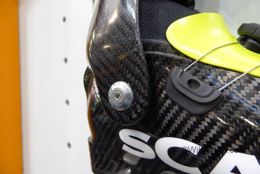 Of course you've got your SCARPA Alien carbon, with nice serviceable cuff rivets. Of course you've got your SCARPA Alien carbon, with nice serviceable cuff rivets.