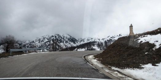 Greece (and all of Europe) has had a tough start to the season. However, we started to see a bit of snow, as we drove higher into the Greek mountains.