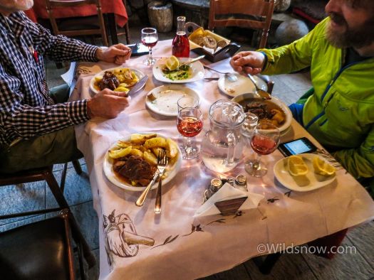 WildsnowEdit (5 of 7) A delicious Greek dinner of Wild boar, potatoes, and feta cheese.