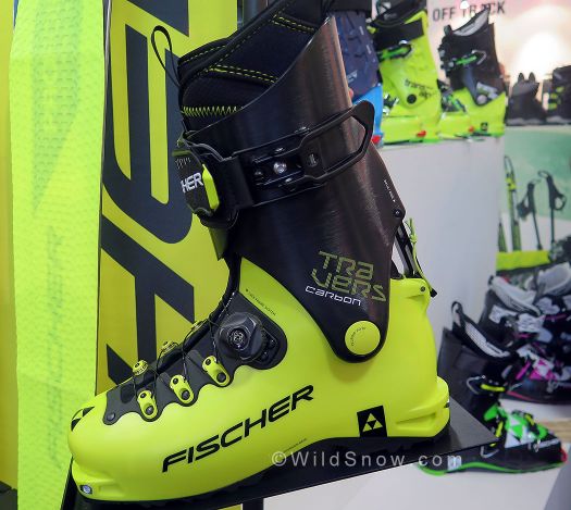 The nifty Fischer Travers Carbon ski touring boot.