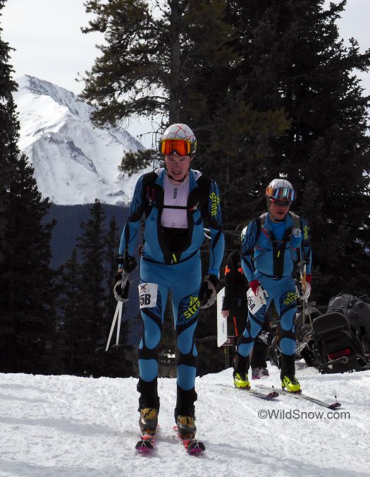 2016 Power of Four winners John Gaston and Max Taam at the last transition, 'Gondeback' on Aspen Mountain. 2016 Power of Four winners John Gaston and Max Taam at the last transition, 'Gondeback' on Aspen Mountain.