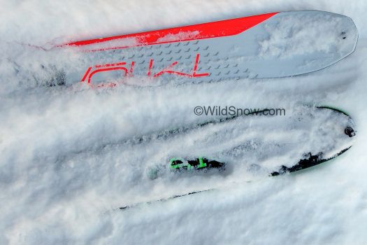 Proof, at least for the moment, white Volkl topskin with Ice.Off surface works better than a black ski.  Different conditions? Who knows?