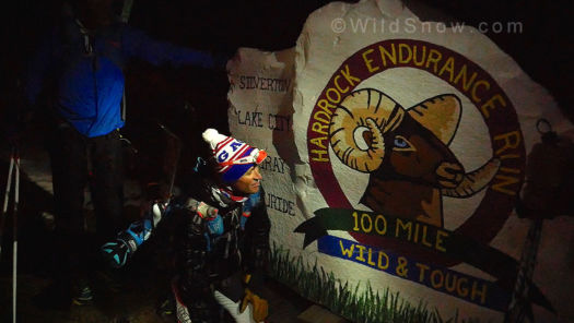We succeeded in finishing. We walked into the eerily quiet and dark mountain town around 9:30p.m. We kissed the rock at the finish, in tradition with the summer version of the HR 100. Hannah was there waiting with burgers and beers. God bless her soul. We succeeded in finishing. We walked into the eerily quiet and dark mountain town around 9:30p.m. We kissed the rock at the finish, in tradition with the summer version of the HR 100. Hannah was there waiting with burgers and beers. God bless her soul.