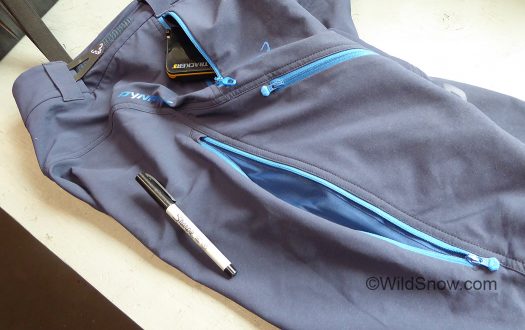 Dynafit Mercury pants, side vent is ok but not huge, hip pockets have lots room, waist size adjustment is easy and works. Dynafit Mercury pants, side vent is ok but not huge, hip pockets have lots room, waist size adjustment is easy and works.