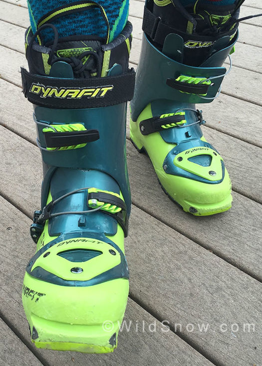 The removable tongue, which skiers typically use to stiffen the boot for the descent is an easy component to get rid of in order to enhance the snowboard feel. The removable tongue, which skiers typically use to stiffen the boot for the descent is an easy component to get rid of in order to enhance the snowboard feel.