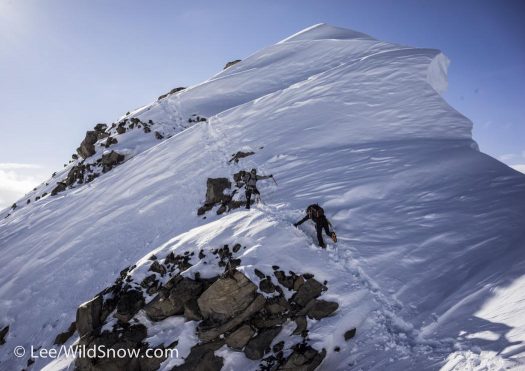 Picking our way across the ridge to an unnamed peak. No record of anyone having been up there before. Picking our way across the ridge to an unnamed peak. No record of anyone having been up there before.
