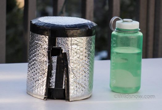 WildsnowEdit (4 of 10) The Joule packed up in it's insulating coozie. The stove fits neatly inside the pot, with no disassembly.