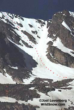 Taylor Glacier with complete glisse descent route marked. D System II D19 R3 Taylor Glacier with complete glisse descent route marked. D System II D19 R3