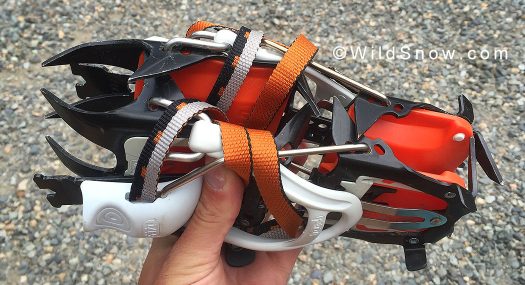 When collapsed the IRVIS crampons are some of the most packable steel ‘pons I’ve used.