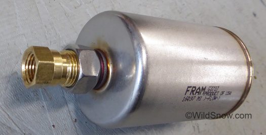 With 3/8 flare fitting snugged down on brass washer. I tested without J-B Weld and had no problems at low pressure, but added some J-B for insurance. With 3/8 flare fitting snugged down on brass washer. I tested without J-B Weld and had no problems, but added some for insurance.