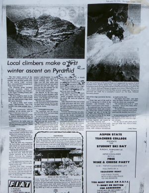 Aspen Times, Pyramid Peak 1976.