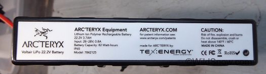 Battery label tells the story. Battery label tells the story.