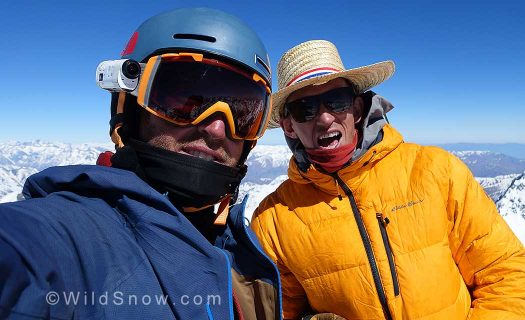 Being the month of Chilean Independence Day, the boys brought a chupaya, a traditional chilean cowboy hat, to the top. Being the month of Chilean Independence Day, the boys brought a chupaya, a traditional chilean cowboy hat, to the top.