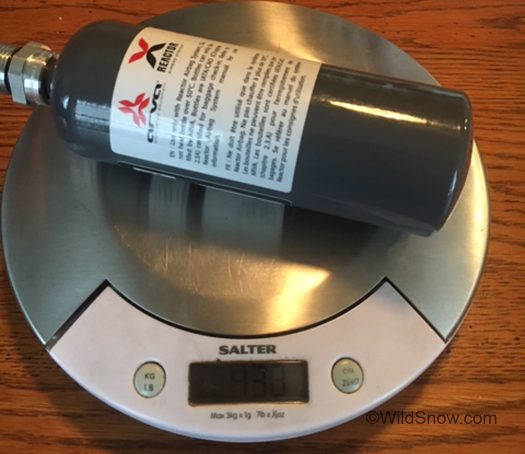 Arva Reactor empty, 438 grams. Arva Reactor empty, 438 grams.