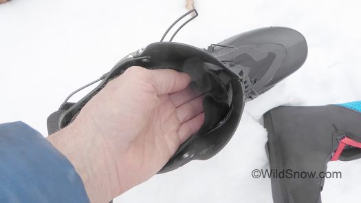 X-Alp internal gaiter is shorter and doesn't have a front zipper such as Procline. X-Alp internal gaiter is shorter and doesn't have a front zipper such as Procline.