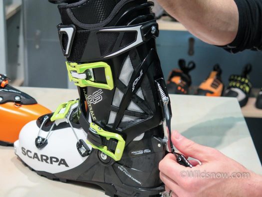 Lean lock mechanism is essentially the same as the one used on the lighter boots in SCARPA's line. Trickle down bootnomics works. 