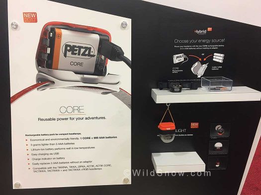 Petzl redesigned their headlamp lines to improve weight-saving, and offer a rechargeable battery pack. Petzl redesigned their headlamp lines to improve weight-saving, and offer a rechargeable battery pack.