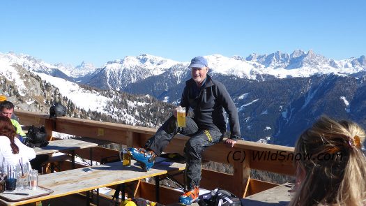 It appears the Dolomite behind me have a good coating of backcountry snow, but alas it was thin enough to make adventure skiing a non option. It appears the Dolomite behind me have a good coating of backcountry snow, but alas it was thin enough to make adventure skiing a non option.