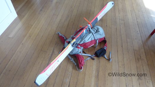 Rigged with skis. Rigged with skis.
