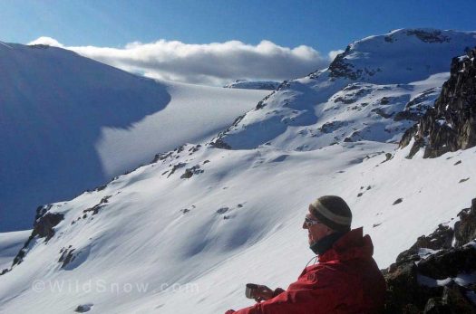 Hanging out on the Solitude Glacier - picture from a different warmer trip.