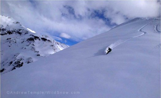 The added efficiency of an AT-split set-up allowed for a full day to culminate in beautiful turns on 3 peaks on Red Mountain Pass. The added efficiency of an AT-split set-up allowed for a full day to culminate in beautiful turns on 3 peaks on Red Mountain Pass.