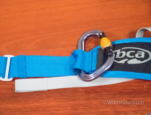 DSC05659-March 07, 2017-3 I've been using a carabiner for attaching my leg loop for years. BCA now includes a sewn slot that you can put your own carabiner in. Nice.