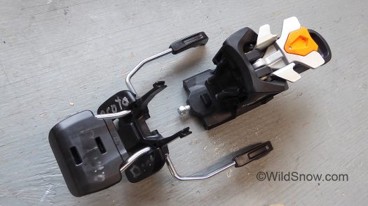 Next, the assembled brake needs to find its comfortable position, attached to the heel unit. Next, the assembled brake needs to find its comfortable position, attached to the heel unit.