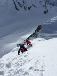 Descending Castor after our decision to call it on the Jupiter Traverse. Can you spot Saphire Col at the bottom of this ridge? Descending Castor after our decision to call it on the Jupiter Traverse. Can you spot Saphire Col at the bottom of this ridge?