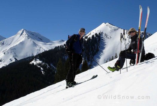 We toured up with Milt Tamm, dad of terrific skimo racer Max Taam. He did well for a guy from sea level, good genes that Max clearly inherited. We toured up with Milt Taam, dad of terrific skimo racer Max Taam. He did well for a guy from seal level, good genes that Max clearly inherited.