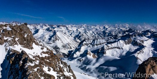 How best to ski the seemingly limitless terrain of California’s High Sierra in the spring of a fat year? Get high, stay high, and never stop moving. Looking south from Mount Powell or 'Point John.' 13,364 feet. 4/28/2017. 
