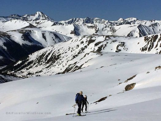 Mr. and Mrs. WildSnow, working off the pancakes. Mr. and Mrs. WildSnow, working off the pancakes.