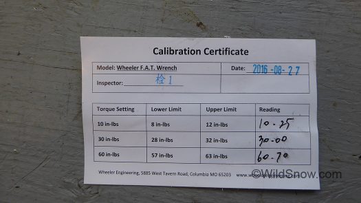 FAT comes with a surprisingly individualized calibration certificate.