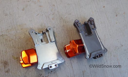 Underside, alu version to left. Underside, alu version to left.