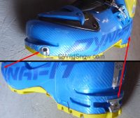 Basics for those of you new to ski touring gear. Dynafit boot with QSI toe fitting and standard heel fitting. Basics for those of you new to ski touring gear. Dynafit boot with QSI toe fitting and standard heel fitting.